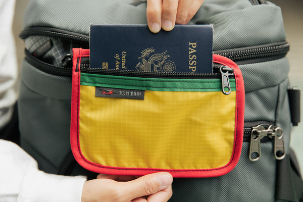 A Mystery Pouch with a Passport in it.